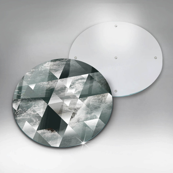 Glas Ceranfeldabdeckung Spritzschutz Dreiecke und Wasser