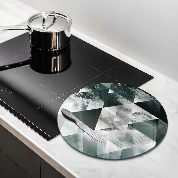 Glas Ceranfeldabdeckung Spritzschutz Dreiecke und Wasser