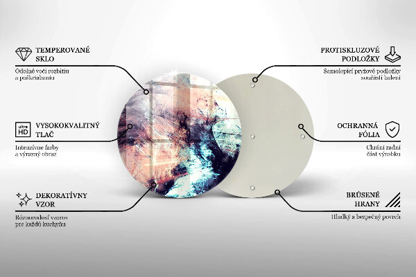 Glas Ceranfeldabdeckung Spritzschutz Gemalte Abstraktion