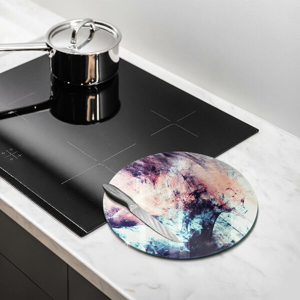 Glas Ceranfeldabdeckung Spritzschutz Gemalte Abstraktion