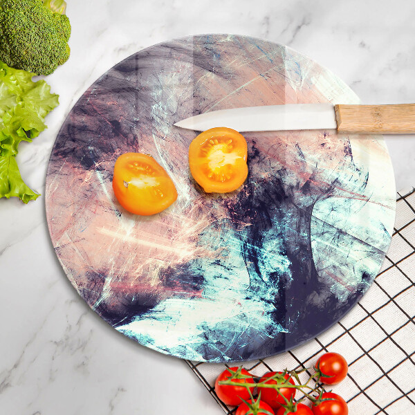 Glas Ceranfeldabdeckung Spritzschutz Gemalte Abstraktion