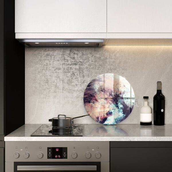 Glas Ceranfeldabdeckung Spritzschutz Gemalte Abstraktion