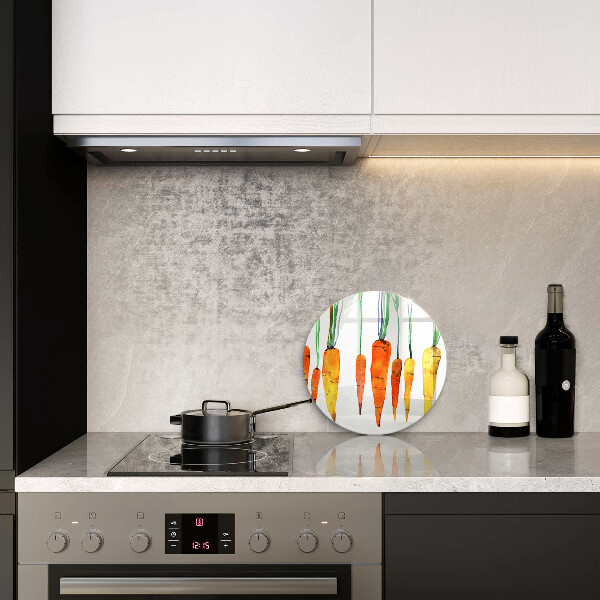 Glas Ceranfeldabdeckung Spritzschutz Karottenillustration