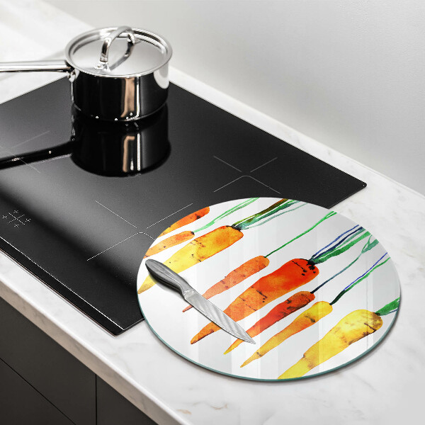 Glas Ceranfeldabdeckung Spritzschutz Karottenillustration