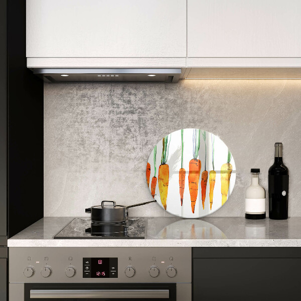 Glas Ceranfeldabdeckung Spritzschutz Karottenillustration