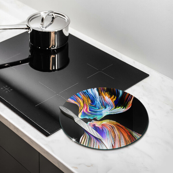 Glas Ceranfeldabdeckung Spritzschutz Kuss-Abstraktion