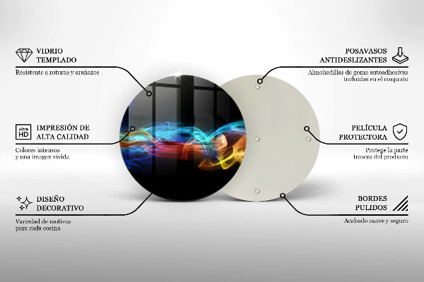 Glas Herdabdeckplatte Bunter Rauch