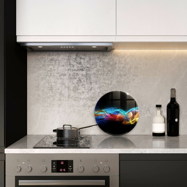 Glas Herdabdeckplatte Bunter Rauch