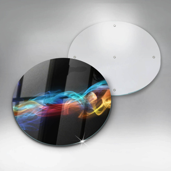 Glas Herdabdeckplatte Bunter Rauch