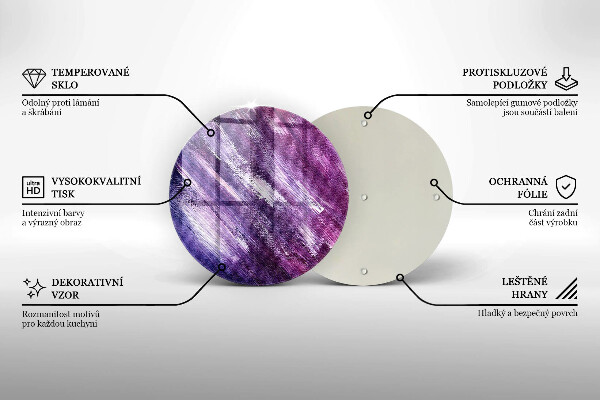 Glas Ceranfeldabdeckung Spritzschutz Abstraktion malen