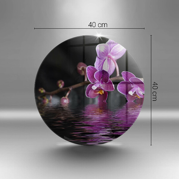 Glas Herdabdeckplatte Orchideen-Zen-Wasser
