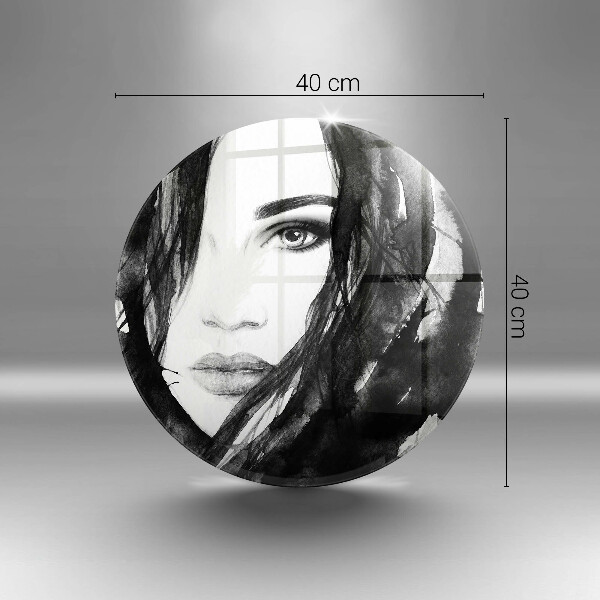 Glas Ceranfeldabdeckung Spritzschutz Das Gesicht einer Frau