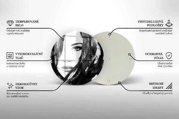 Glas Ceranfeldabdeckung Spritzschutz Das Gesicht einer Frau