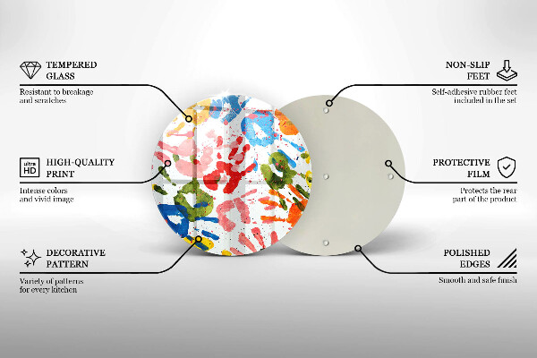 Glas Ceranfeldabdeckung Spritzschutz Spuren von Kinderhänden