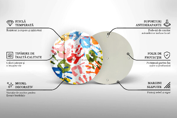 Glas Ceranfeldabdeckung Spritzschutz Spuren von Kinderhänden