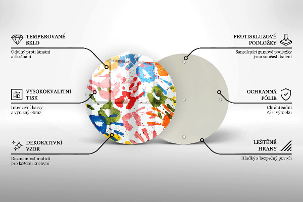 Glas Ceranfeldabdeckung Spritzschutz Spuren von Kinderhänden