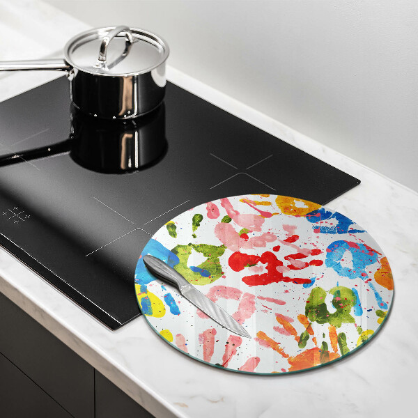 Glas Ceranfeldabdeckung Spritzschutz Spuren von Kinderhänden