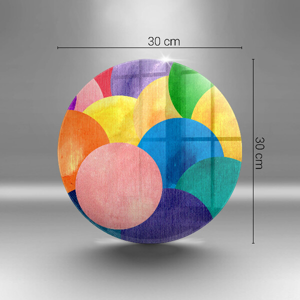 Glas Ceranfeldabdeckung Spritzschutz Bunte Kreise