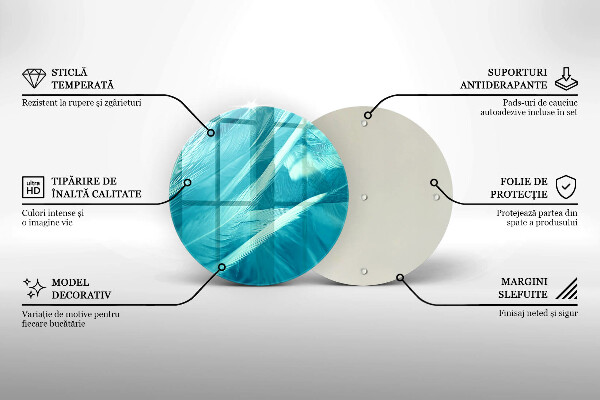 Glas Ceranfeldabdeckung Spritzschutz Zarte Federn