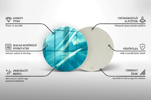 Glas Ceranfeldabdeckung Spritzschutz Zarte Federn
