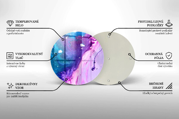 Glas Ceranfeldabdeckung Spritzschutz Abstraktionstinten