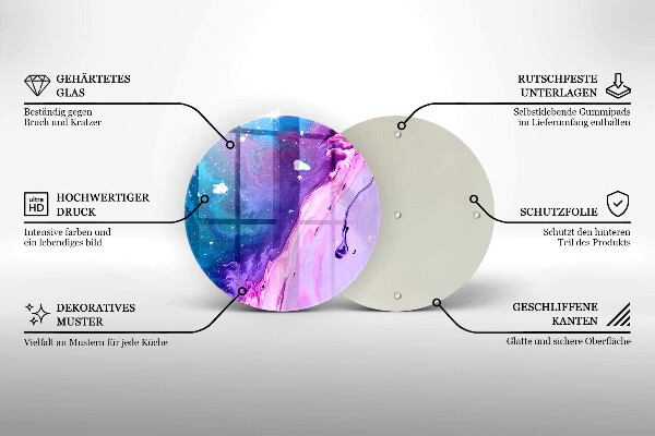 Glas Ceranfeldabdeckung Spritzschutz Abstraktionstinten