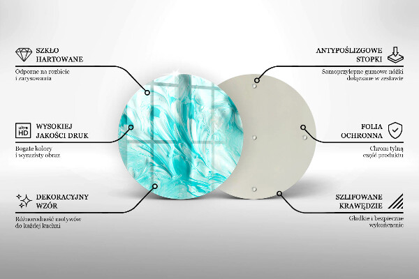 Glas Ceranfeldabdeckung Spritzschutz Abstraktionsfarben