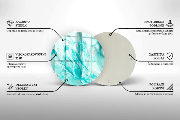 Glas Ceranfeldabdeckung Spritzschutz Abstraktionsfarben