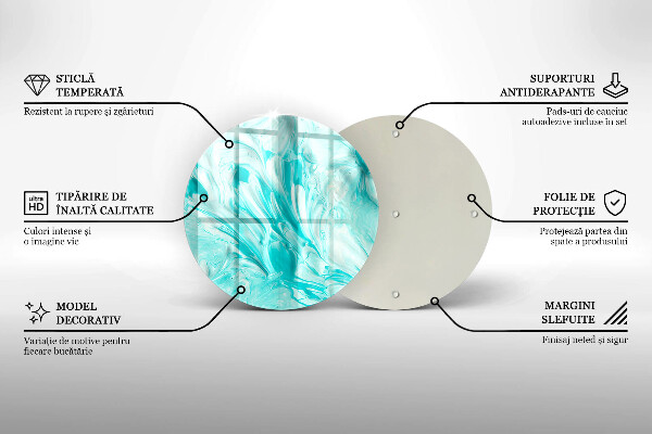 Glas Ceranfeldabdeckung Spritzschutz Abstraktionsfarben