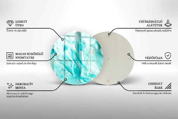 Glas Ceranfeldabdeckung Spritzschutz Abstraktionsfarben