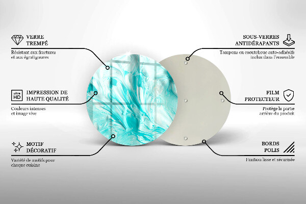 Glas Ceranfeldabdeckung Spritzschutz Abstraktionsfarben