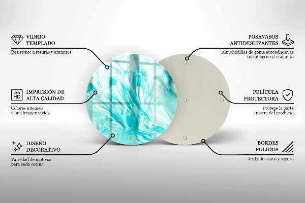 Glas Ceranfeldabdeckung Spritzschutz Abstraktionsfarben