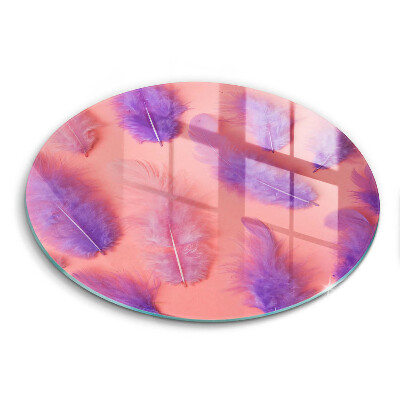 Glas Herdabdeckplatte Flauschige Federn