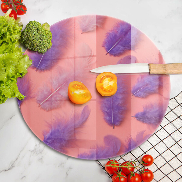 Glas Herdabdeckplatte Flauschige Federn