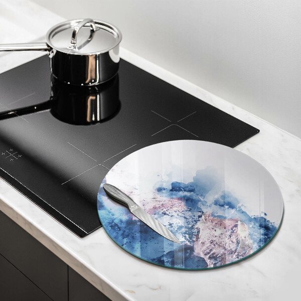 Glas Herdabdeckplatte Abstrakt bemalte Berge