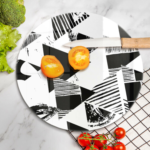 Glas Herdabdeckplatte Geometrische Dreiecke