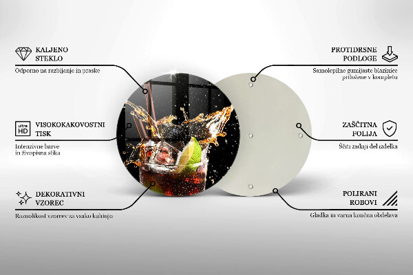 Glas Herdabdeckplatte Mit Eis trinken