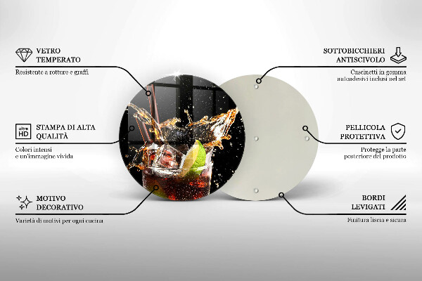 Glas Herdabdeckplatte Mit Eis trinken