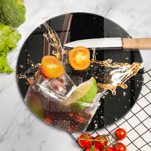 Glas Herdabdeckplatte Mit Eis trinken