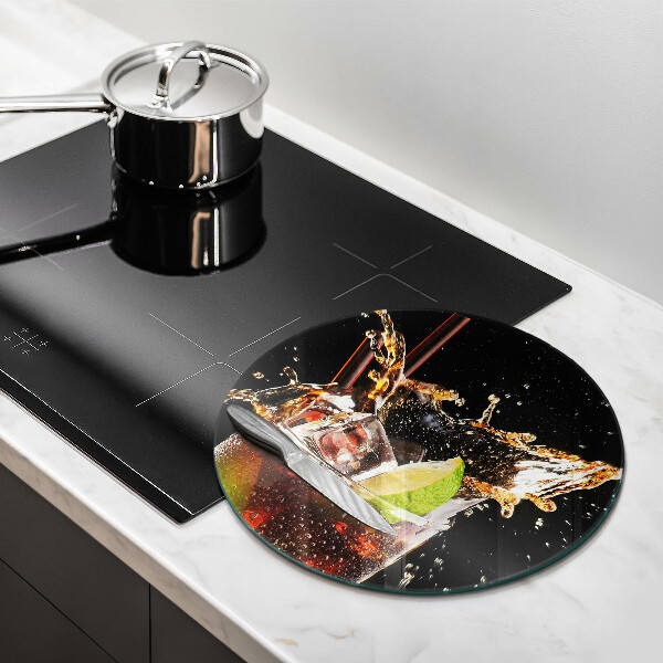 Glas Herdabdeckplatte Mit Eis trinken