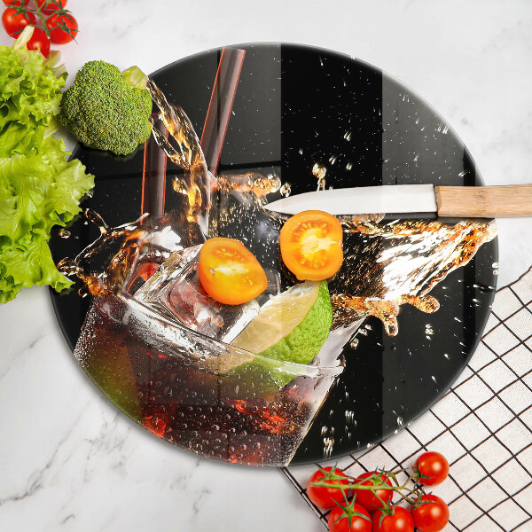 Glas Herdabdeckplatte Mit Eis trinken