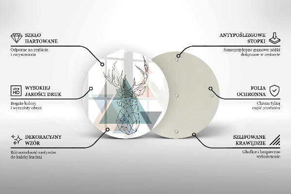 Glas Herdabdeckplatte Abstrakter Hirsch