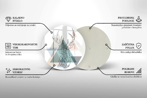 Glas Herdabdeckplatte Abstrakter Hirsch