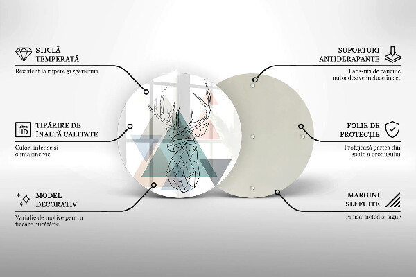 Glas Herdabdeckplatte Abstrakter Hirsch