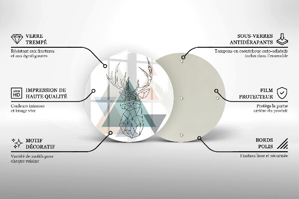 Glas Herdabdeckplatte Abstrakter Hirsch