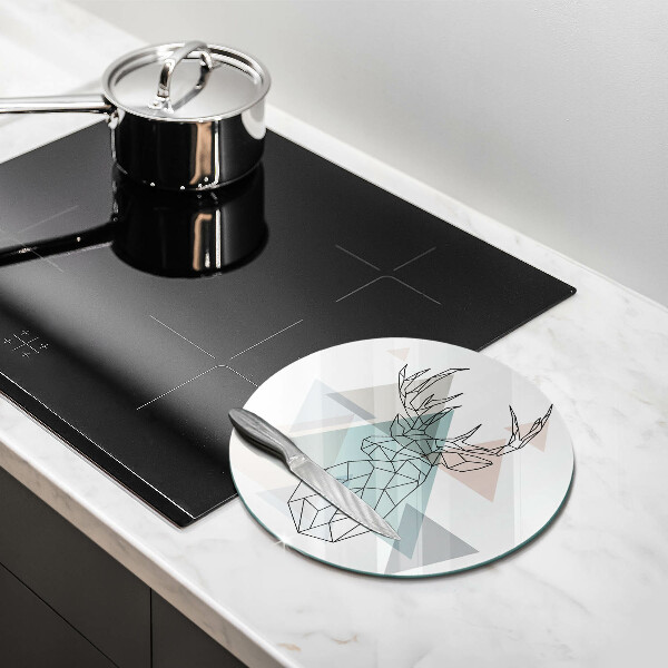 Glas Herdabdeckplatte Abstrakter Hirsch