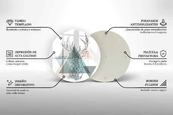 Glas Herdabdeckplatte Abstrakter Hirsch