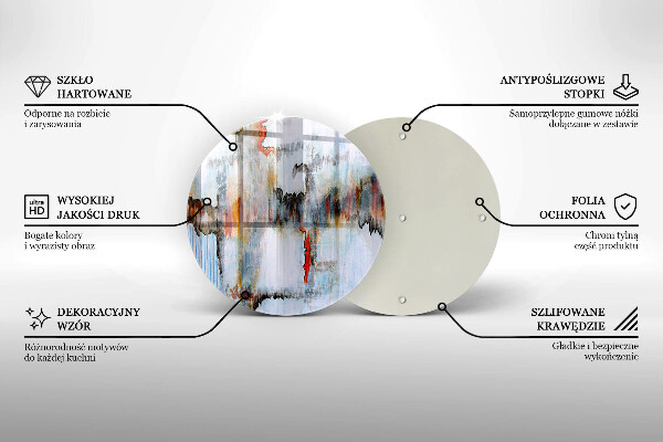 Glas Herdabdeckplatte Abstraktionsfarben