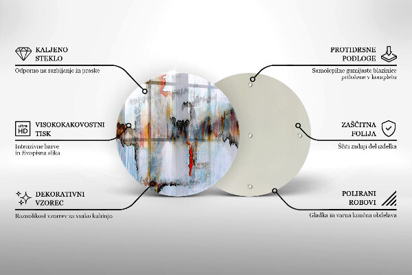 Glas Herdabdeckplatte Abstraktionsfarben