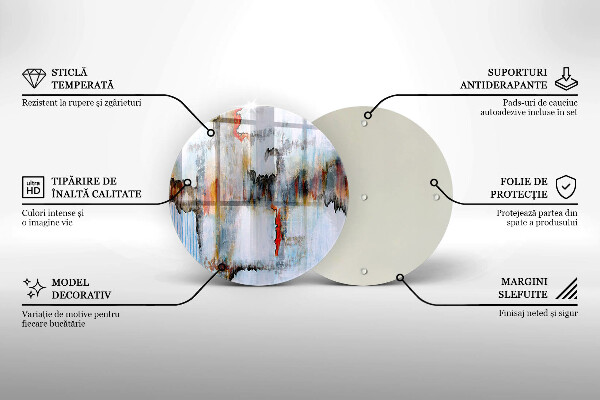Glas Herdabdeckplatte Abstraktionsfarben